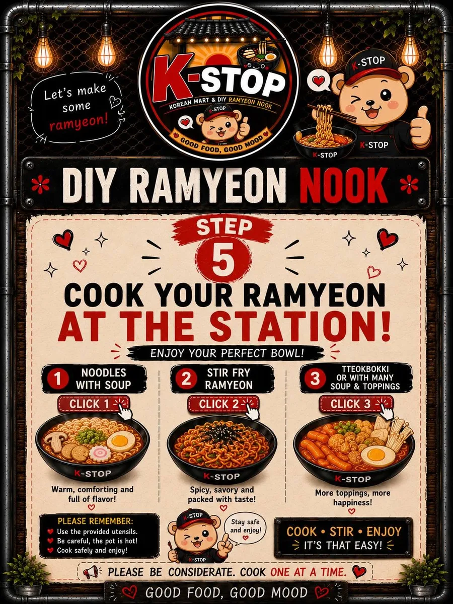 Step 5 — Cook at the station